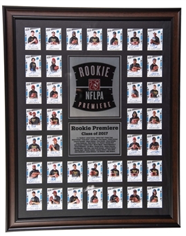 2017 Panini NFLPA Rookie Premiere Next Day Signed Set (37 Cards) In 28" x 35" Framed Display